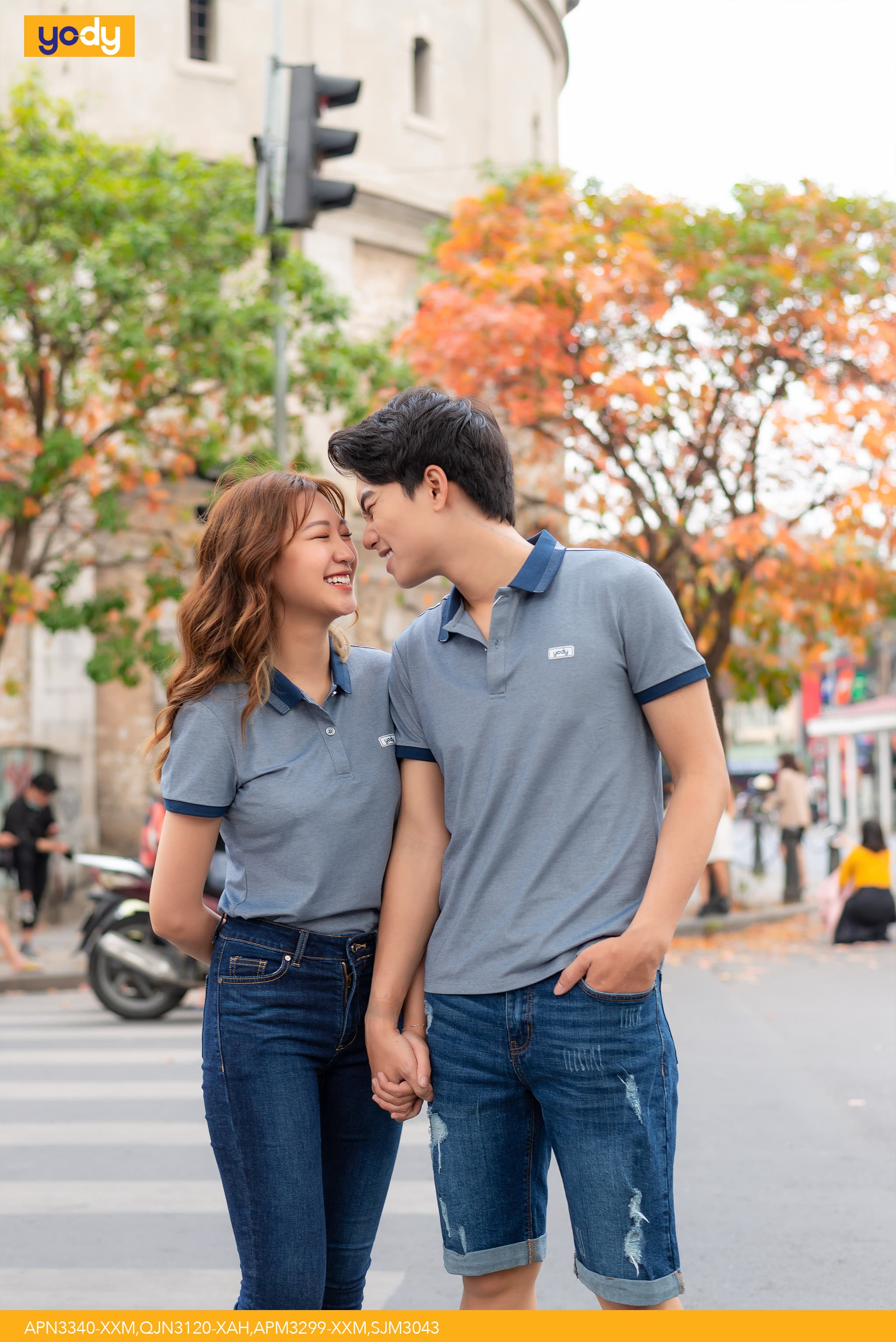 Áo thun có cổ polo mắt chim nam YODY, áo phông nam chất vải cotton cao cấp ngắn tay có cổ APM3299