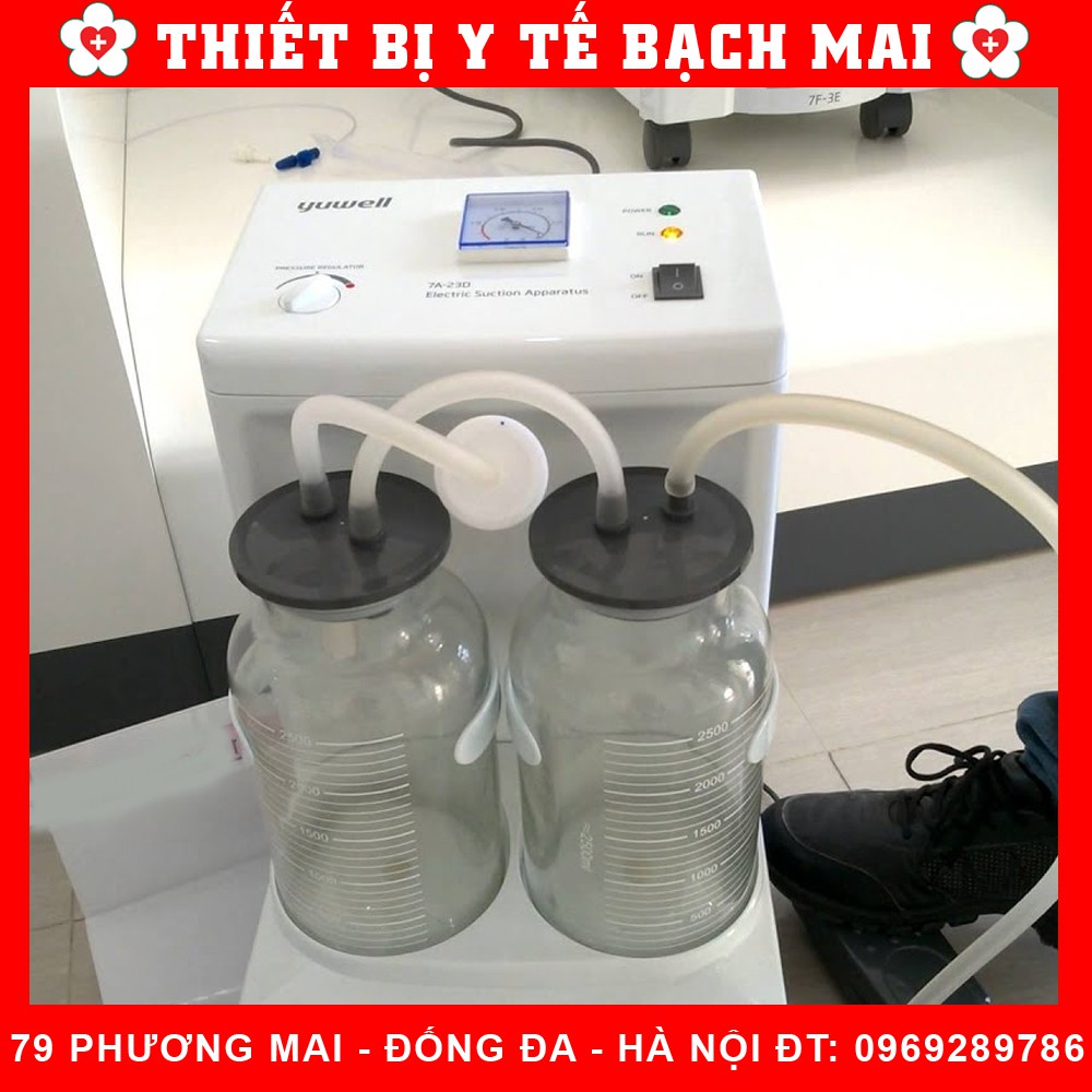 Máy Hút Dịch Đờm 2 Bình YUWELL 7A-23D [, BẢO HÀNH 02 NĂM]