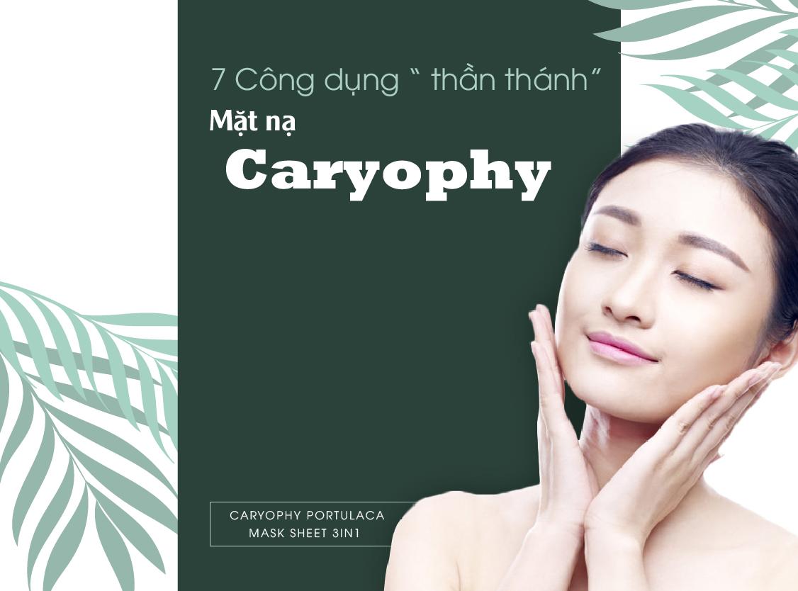 Mặt nạ giảm mụn dưỡng ẩm Caryophy Portulaca Mask Sheet 3in1 22g