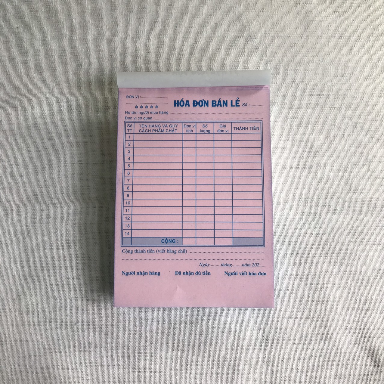 HOÁ ĐƠN 2 LIÊN A5 15x21 50 BỘ (H)