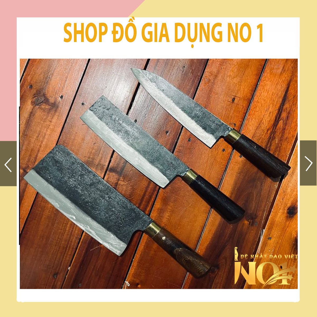 BÁO GIÁ Bộ Dao Làm Bếp Phúc Sen | Shopee Lazada Sendo Tiki mới nhất 2 Dao phúc sen bộ 3 dao nhà bếp làm 100% từ Nhíp Đỏ chống cong vênh sứt mẻ