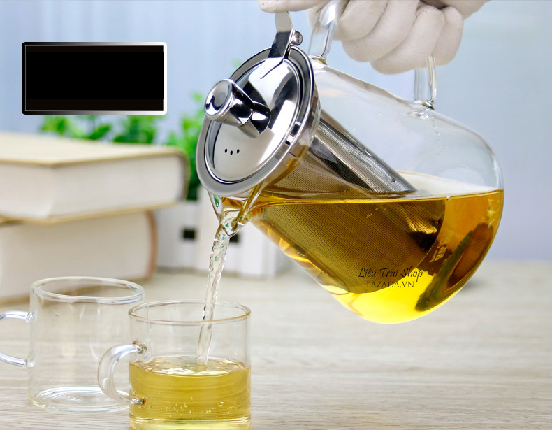 Ấm pha trà thuỷ tinh cao cấp chịu nhiệt 1500ml 1.5 lít