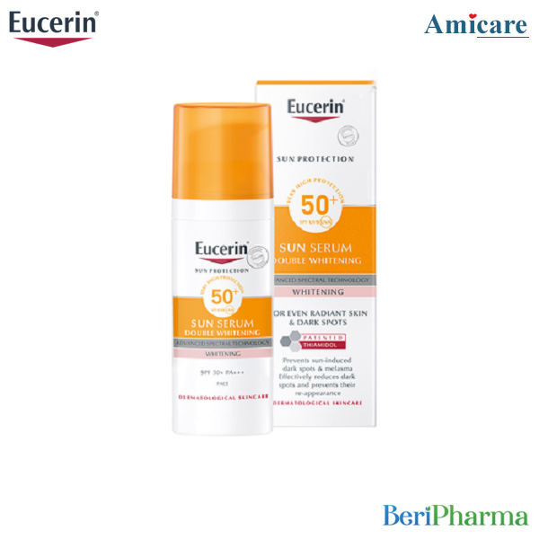 [HCM]Eucerin Kem Chống Nắng Giúp Giảm Thâm Nám Và Dưỡng Trắng Da Sun Serum Double Whitening Spf50+ 50ml