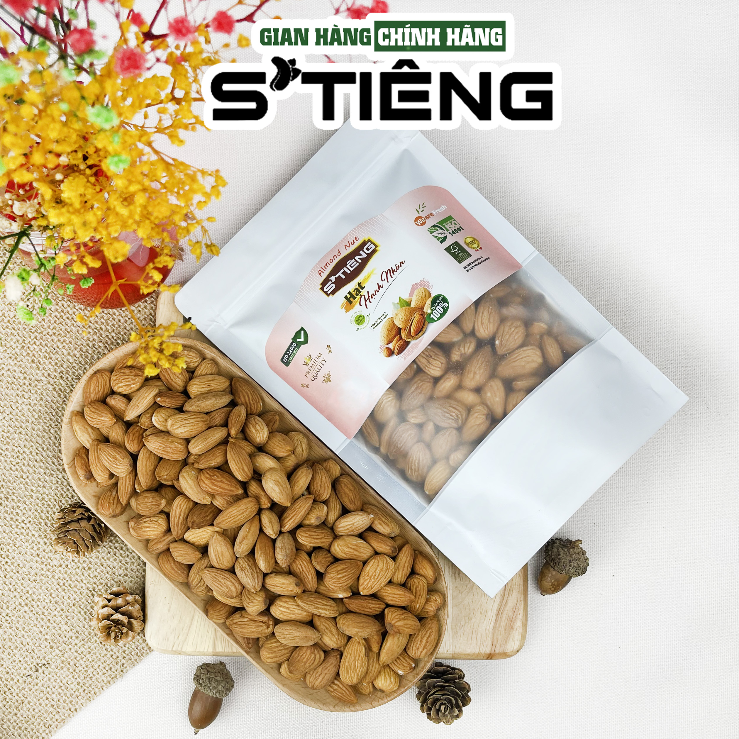 1KG Hạt Hạnh Nhân Mỹ Nhập Khẩu STIÊNG