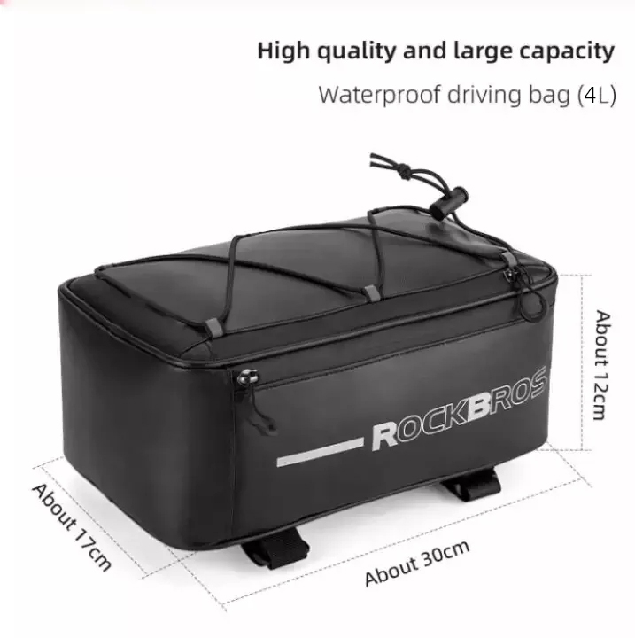Túi hãng ROCKBROS dành cho xe đạp Công suất lớn Túi phản quang Xe đạp leo núi Túi chất lượng cao Chống mưa cho Xe đạp Túi đựng đồ phía sau Phụ kiện xe đạp
