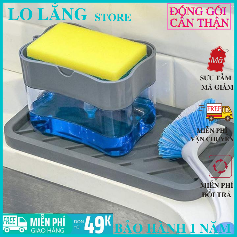 Khay đựng nước rửa chén hộp đựng xà phòng Hộp đựng dầu rửa bát đa năng-hộp đựng nước rửa chén thông minh kèm miếng rửa chén Hộp Đựng Xà Phòng + Miếng Bọt Biển Caddy 2Trong1