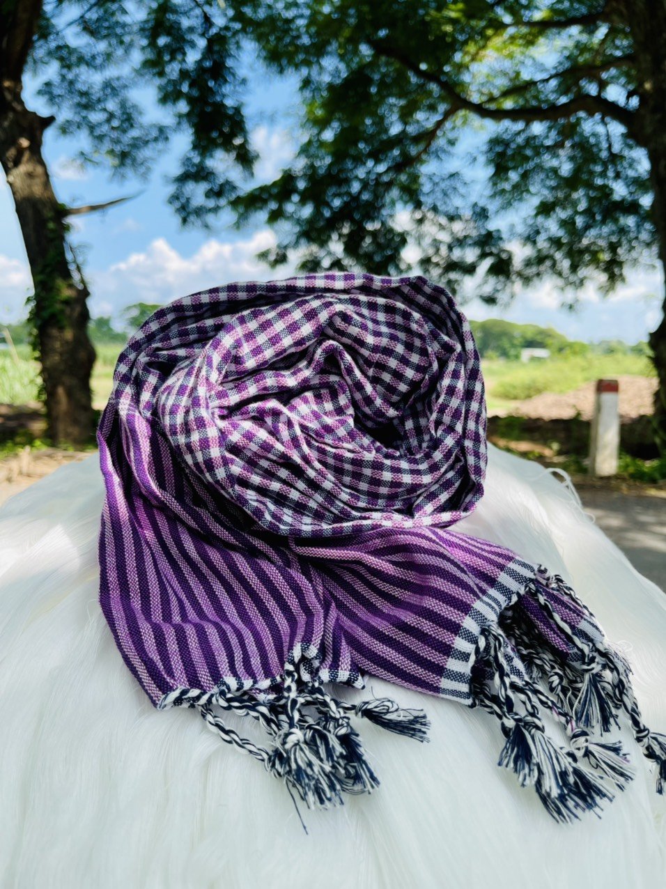Khăn rằn campuchia vải cotton