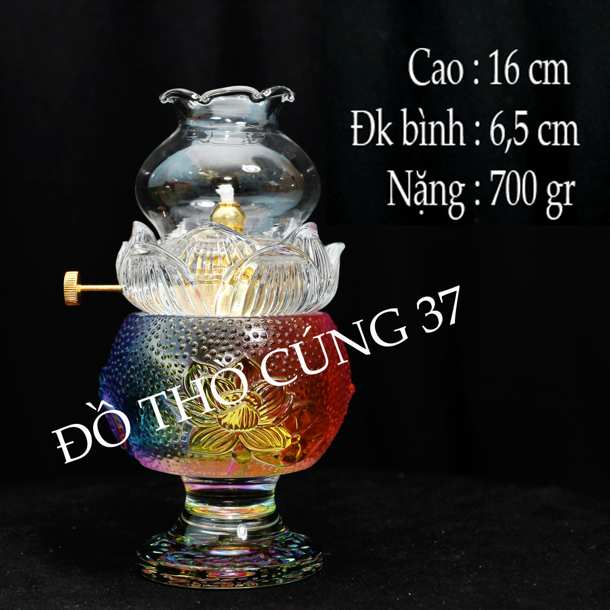 Đèn dầu lưu ly thủy tinh 169