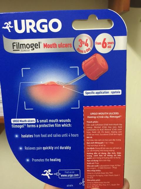 GEL bôi LOÉT MIỆNG URGO MOUTH ULCERS (6ML)