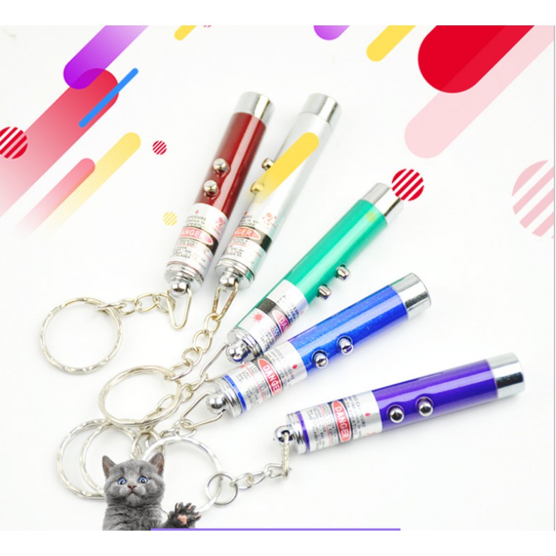 [Hoàn Tiền 10%] Đèn Laser trêu chọc chó mèo 3 in 1 (laze móc chìa khóa soi tiền), sản phẩm đèn laze có kiểu dáng thiết kế nhỏ gọn, tích hợp nhiều tính năng thông minh