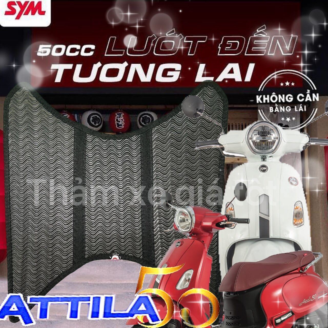 Thảm lót sàn xe, thảm xe SYM Attila 50