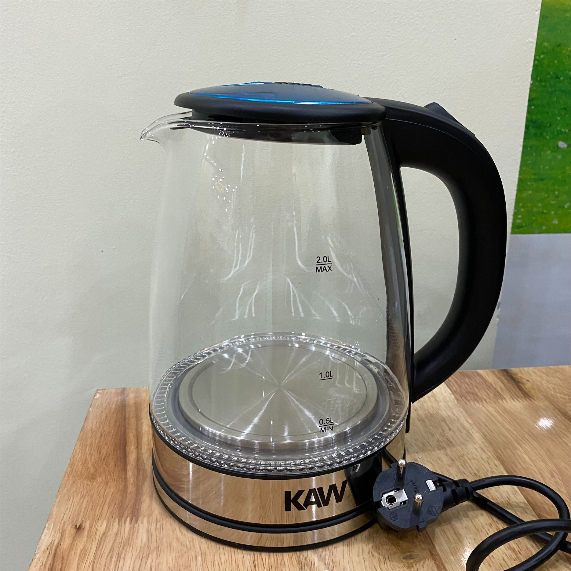 Ấm đun siêu tốc, bình đun siêu tốc, bình siêu tốc ấm siêu tốc , Ấm Siêu Tốc, Bình Đun Nước Siêu Tốc Dung Tích 2L Công Suất 1500W, Bình Siêu Tốc Thủy Tinh, Chính Hãng, Âm Sieu Toc - Bảo Hành Chính Hãng KAW