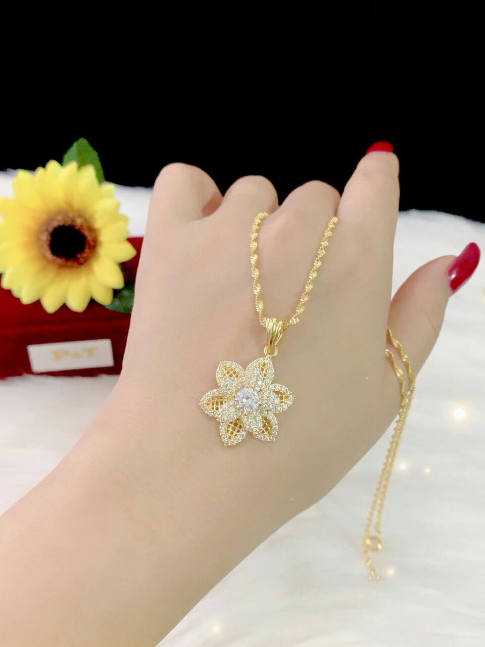 Dây chuyền nữ xi dát vàng 18k cao cấp