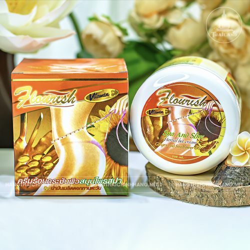Kem tan mỡ gừng ớt flourish thái lan 500g