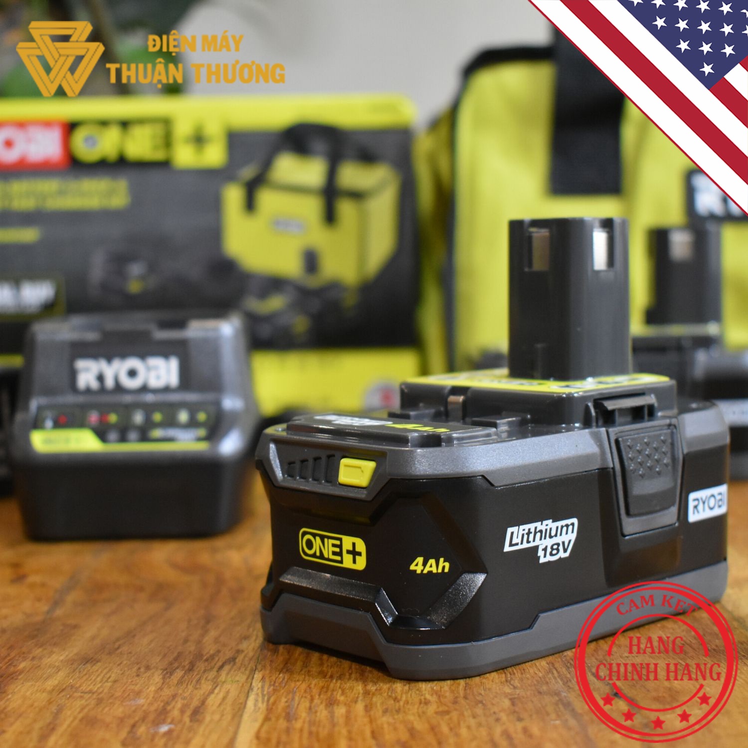 Bộ Pin Sạc Lithium 18V Ryobi PSK003