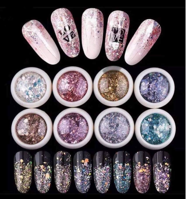 Sét nhũ vảy cá trang trí nail