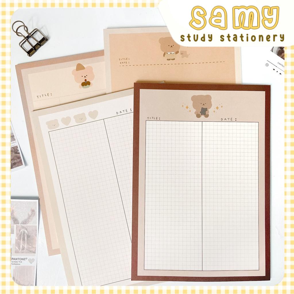 (30 TỜ) TẬP NOTE SIZE B5 GẤU NÂU LỚN