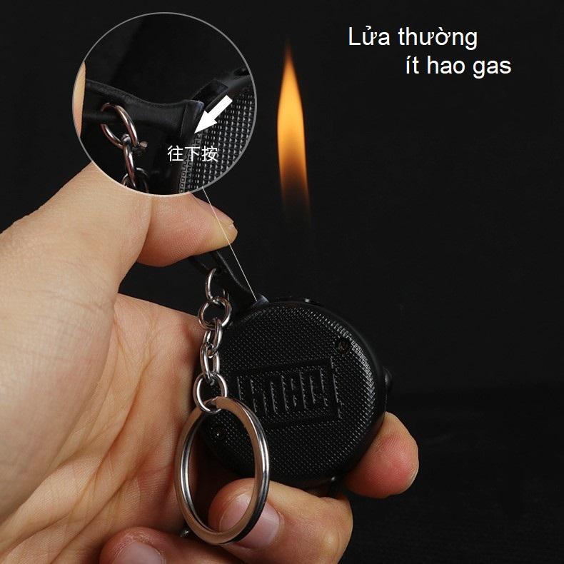 Bật lửa gas móc khóa hình Chảo PUBG ( kim loại )