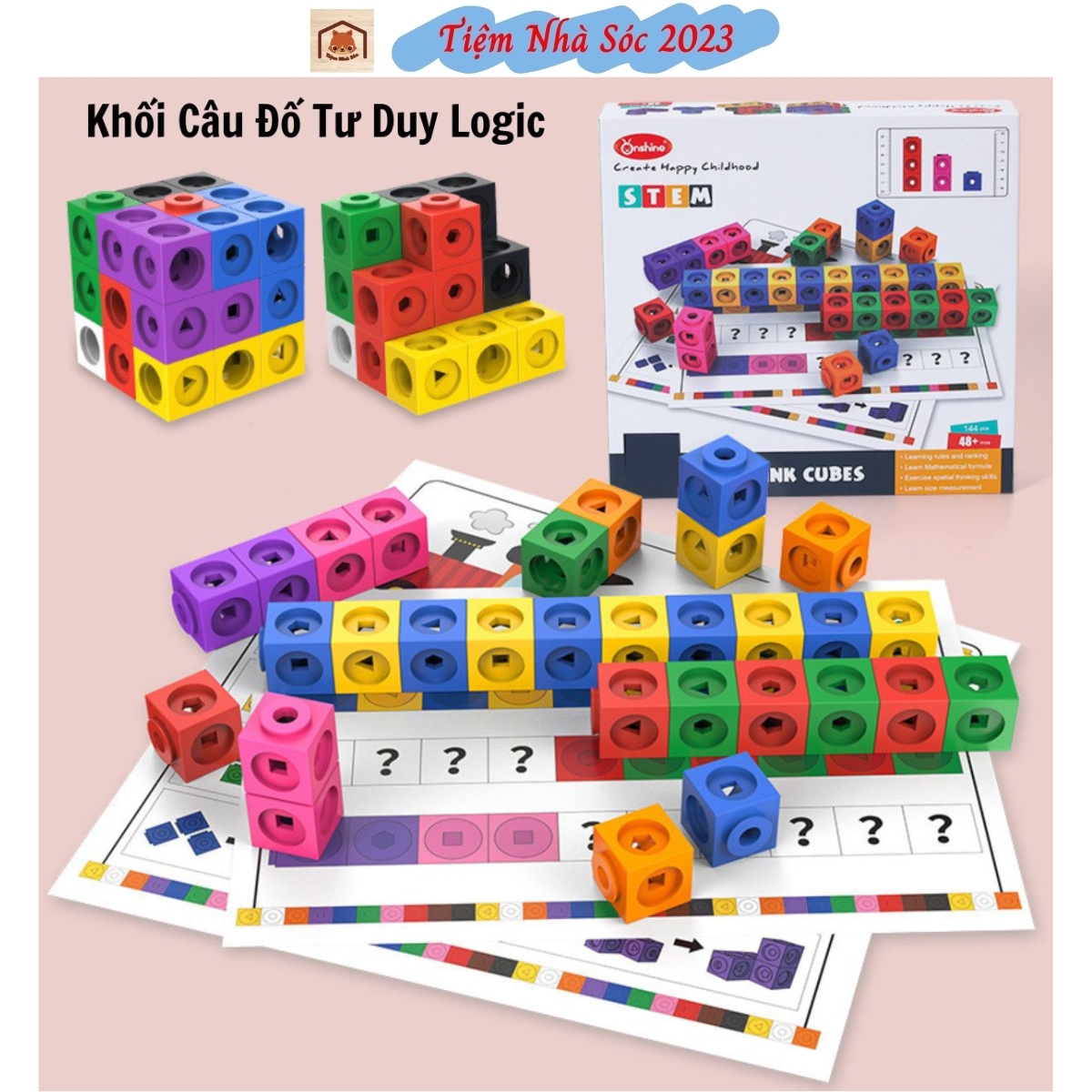 Math link cube number block educational toy kid miniture thinking math learning tools-Soc shop 2023