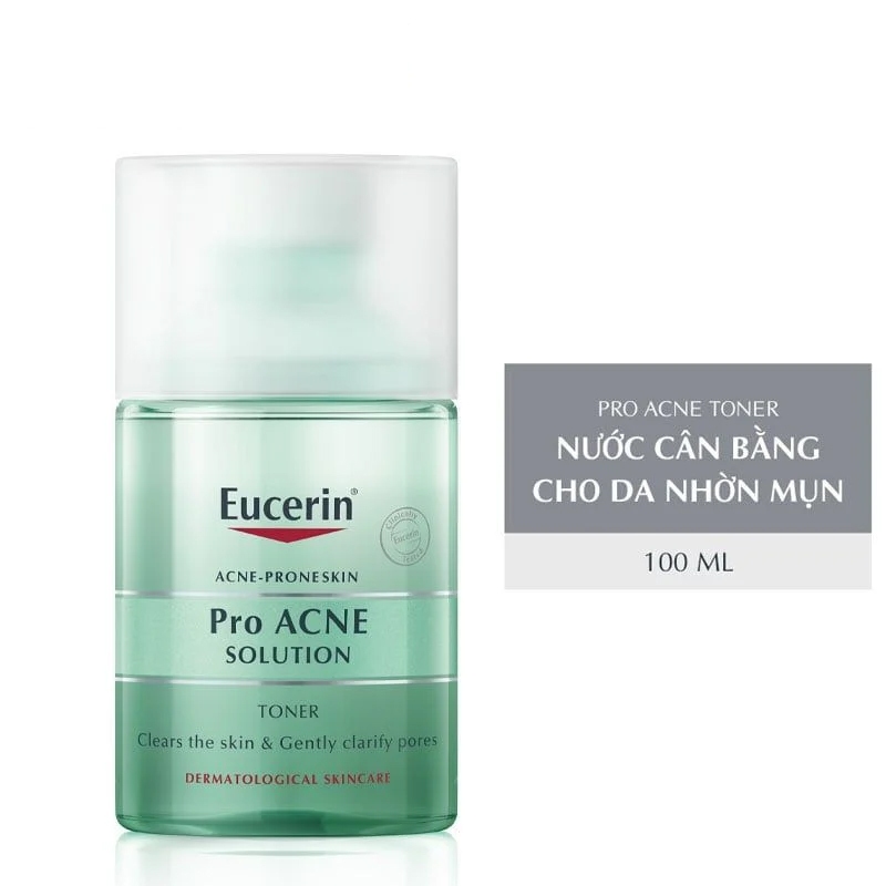 Nước Cân Bằng Dành Cho Da Dầu Mụn Eucerin Acne-Prone Skin Pro Acne Solution Toner 100ml