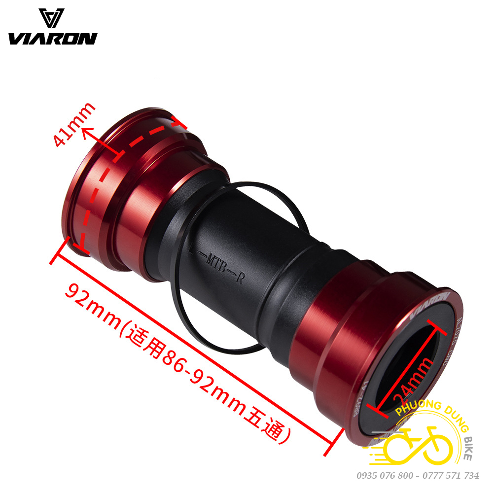 Trục giữa cốt rỗng xe đạp VIARON BB92 (BB ÉP)