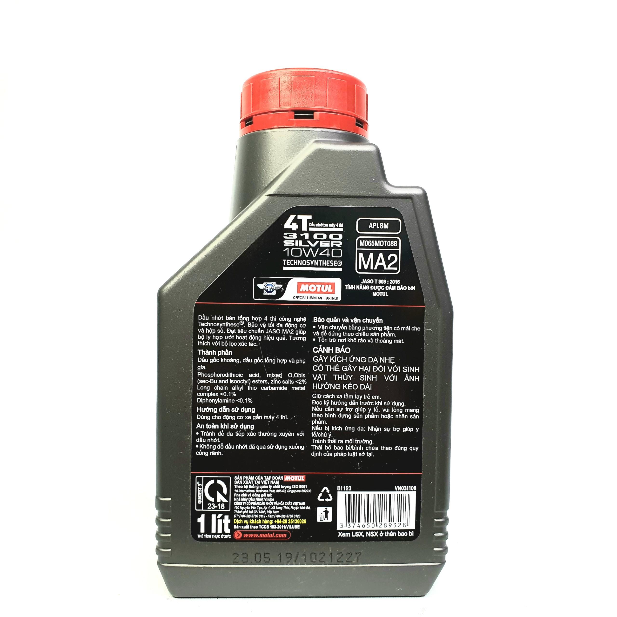 [HCM]Nhớt xe số Motul 3100 Silver 10W40 1L
