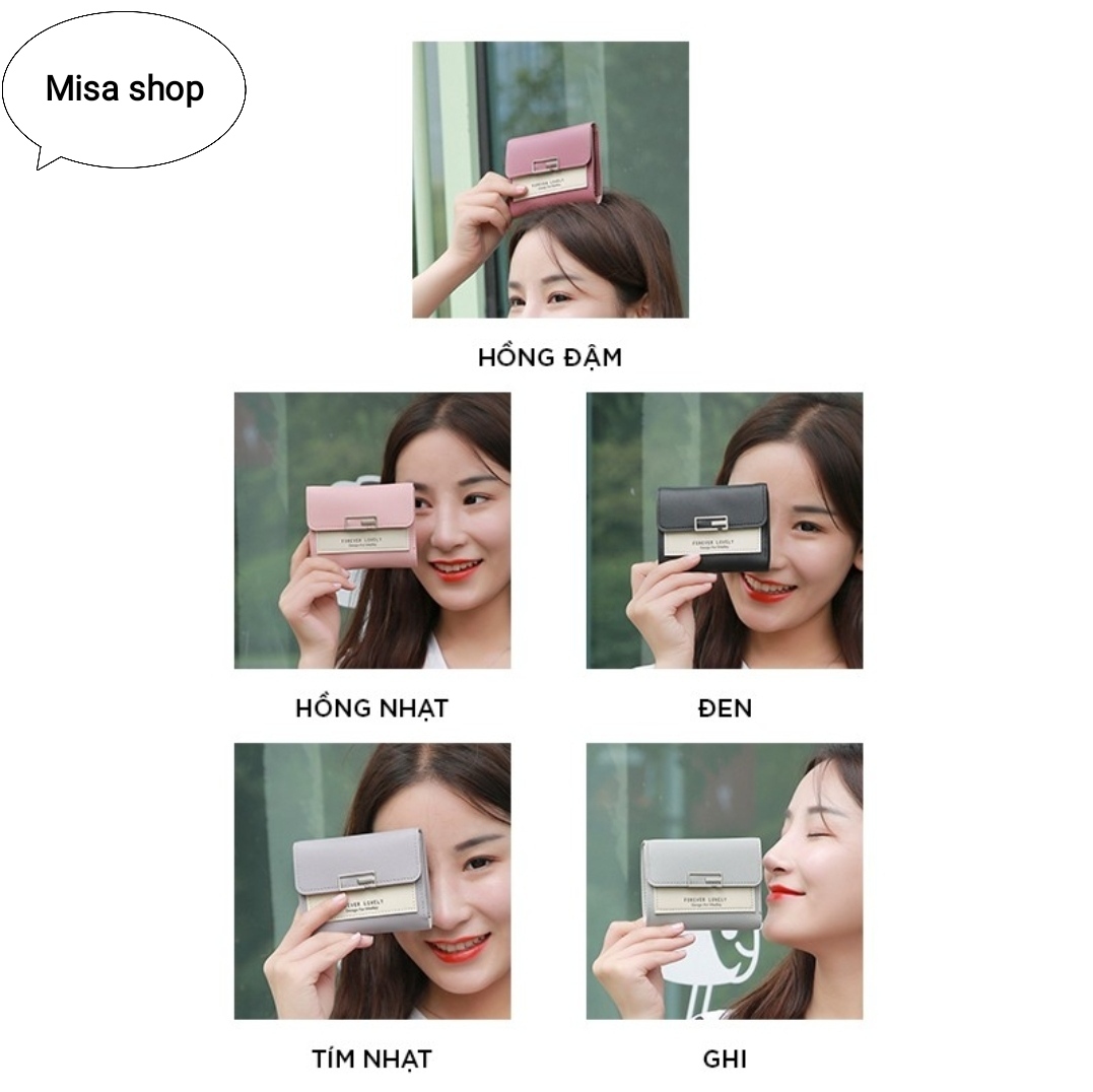 Ví Nữ Mini Ngắn Cầm Tay Phong Cách Hàn Quốc