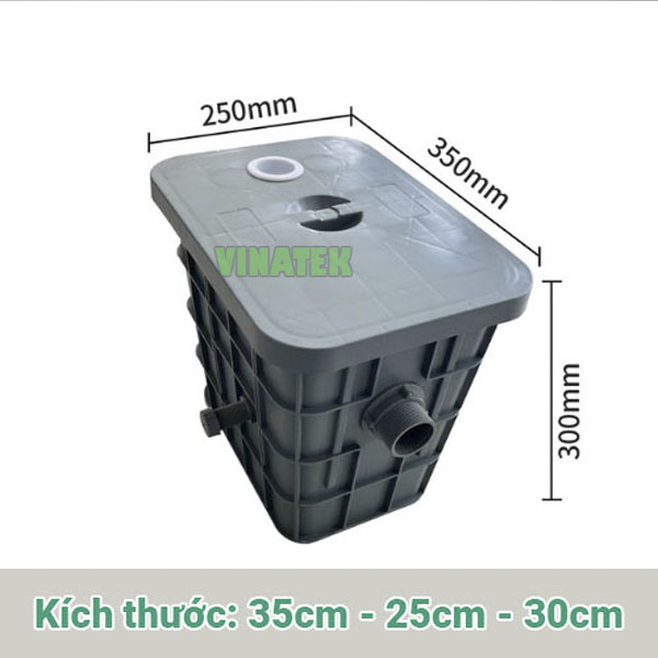 Bể tách dầu mỡ, bẫy mỡ thông minh hdpe cho gia đình, quán ăn, nhà hàng 25 lít
