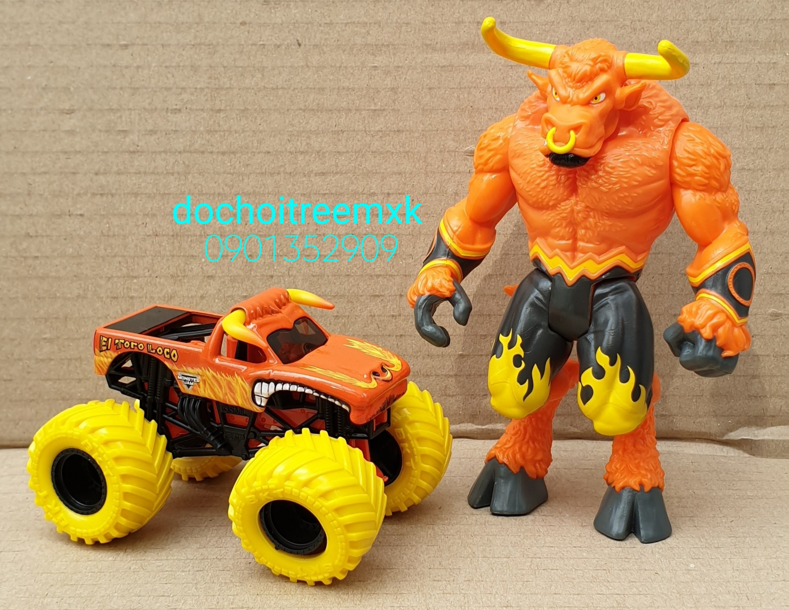 [HCM]Set xe Monter Jam màu cam cho bé hàng Spin Master Canada (Monter Jam Creatures)