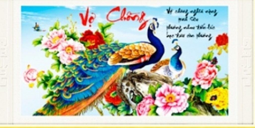 Tranh đính đá vợ chồng - lv113