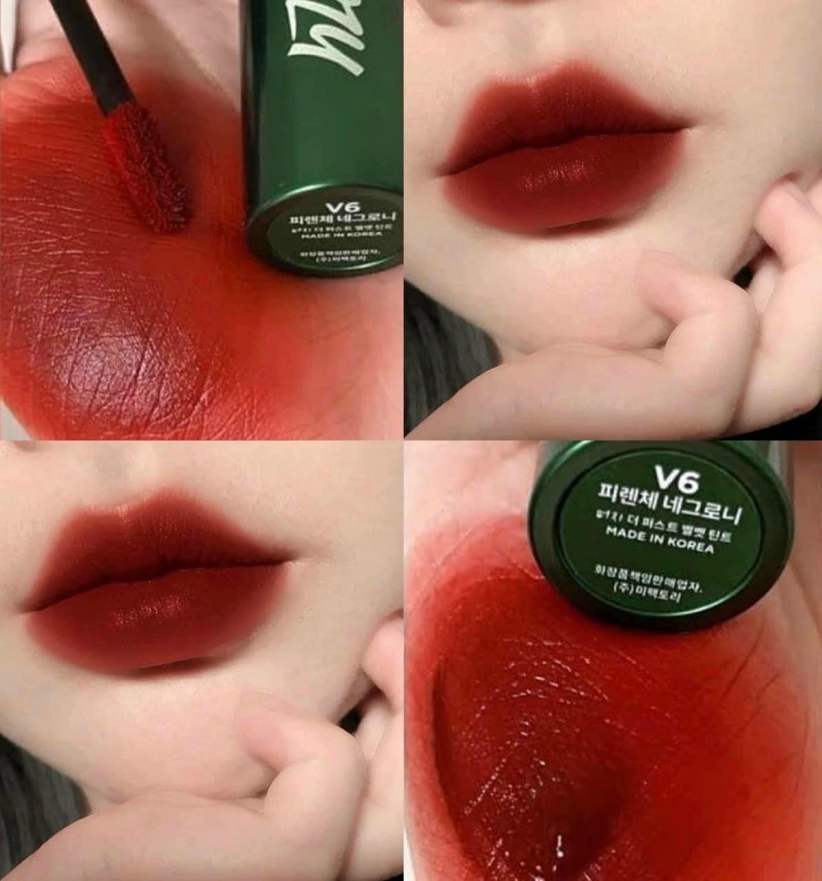 SON MERZY V6 VỎ XANH LÁ (MÀU ĐỎ GẠCH)