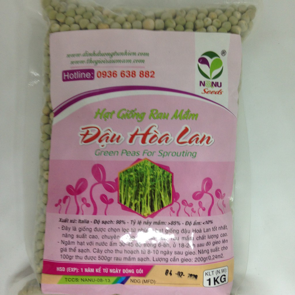 Hạt giống Rau Mầm Đậu Hà Lan - 1Kg