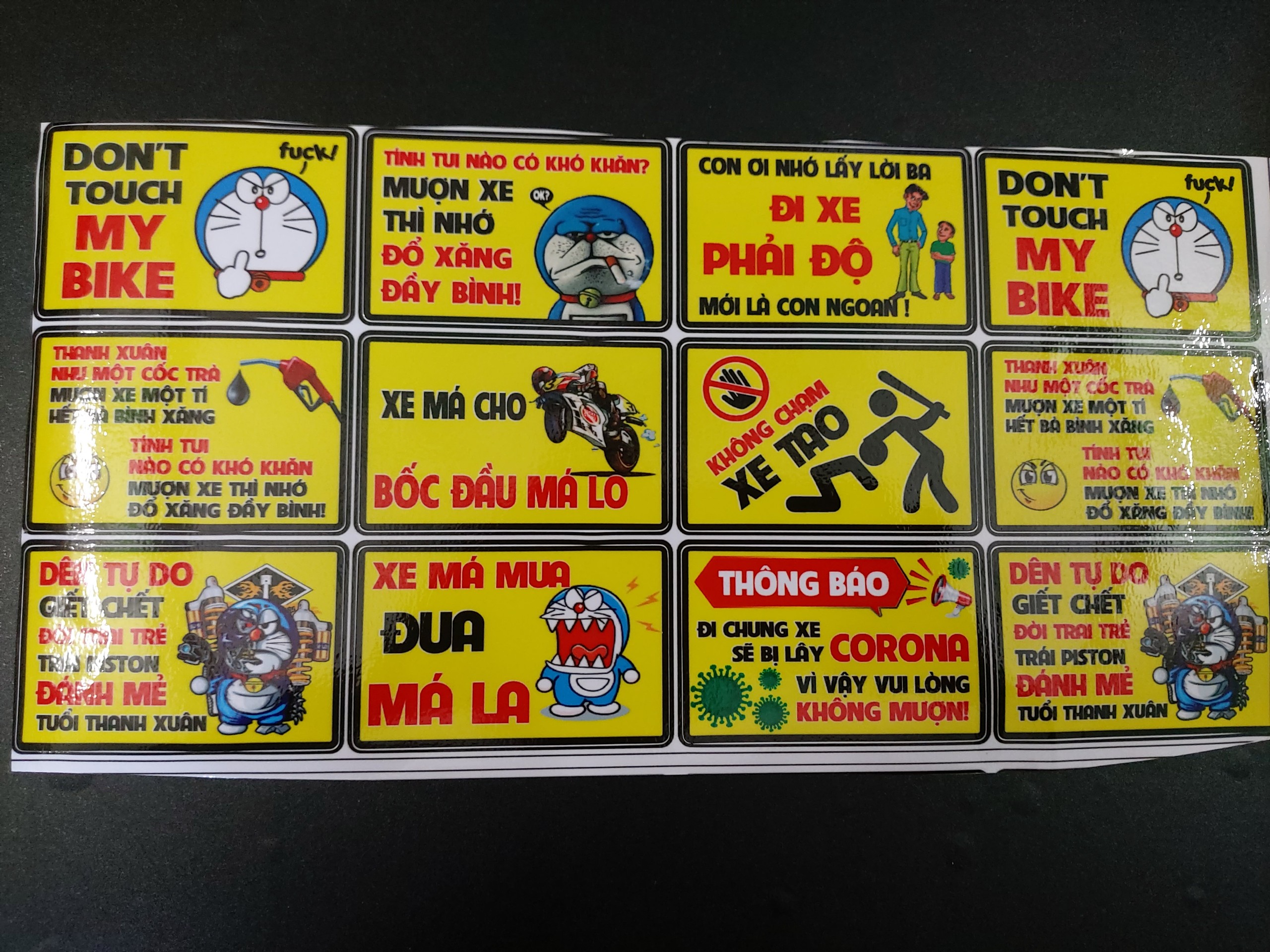 tem logo cảnh báo vui nhộn trọn bộ