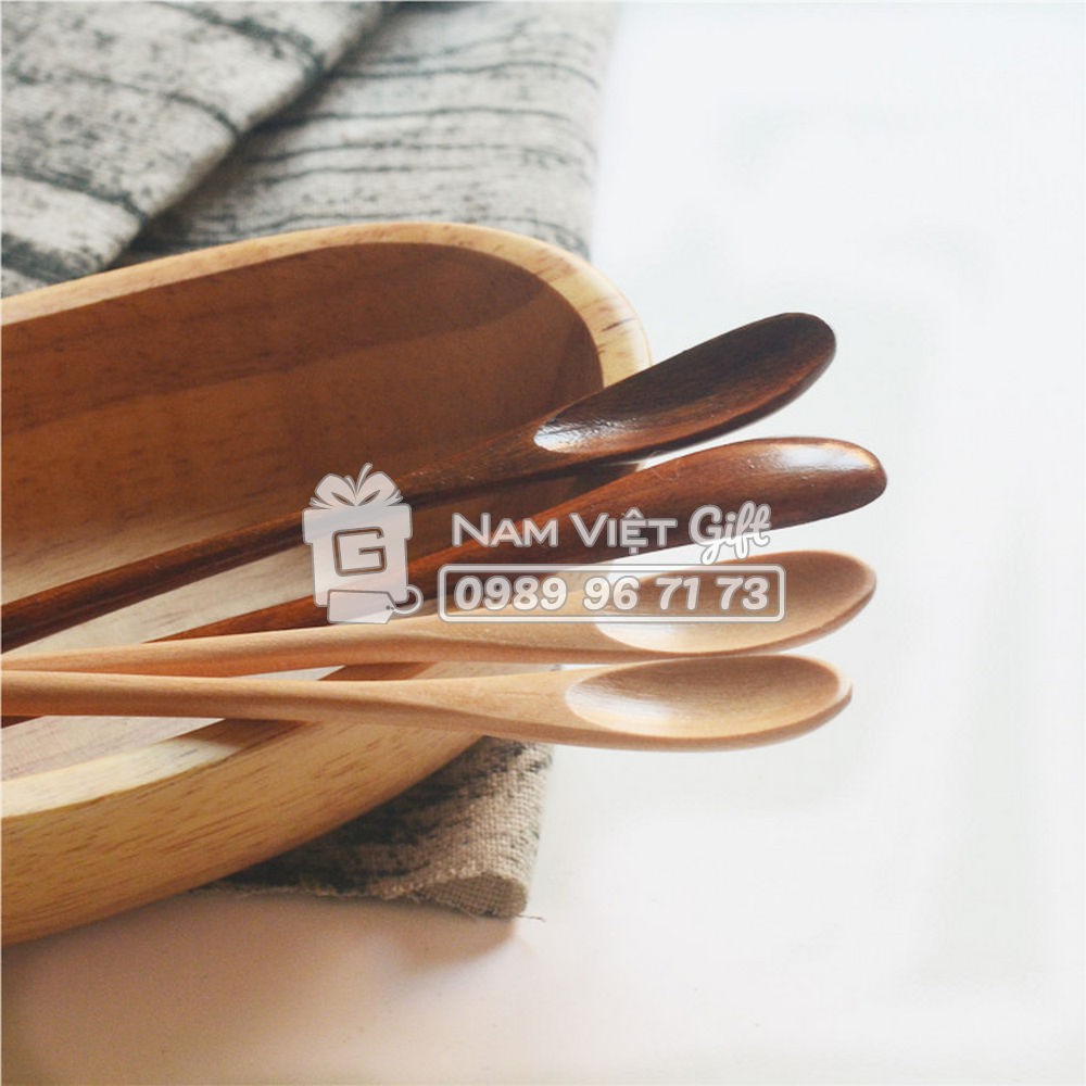 Thìa khuấy thìa cà phê gỗ kiểu nhật