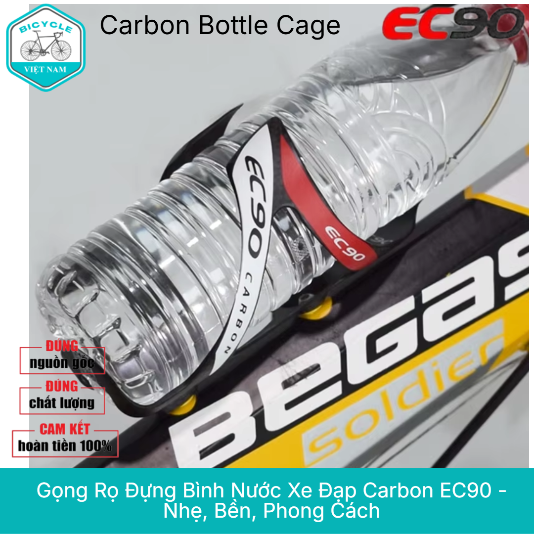 Gọng Rọ Đựng Bình Nước Xe Đạp Carbon EC90 Siêu Nhẹ 25g – Thiết Kế Thể Thao Cao Cấp