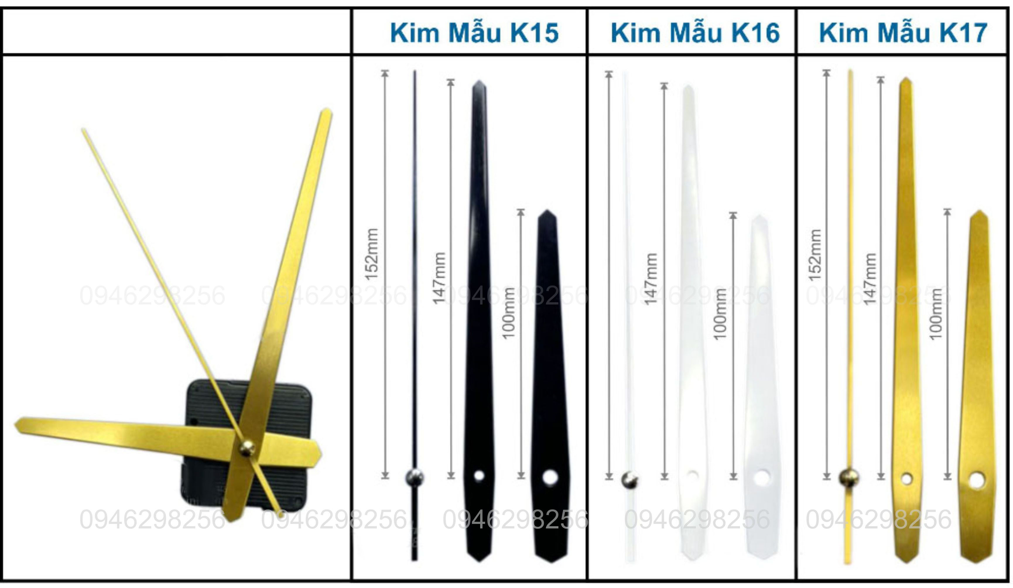 Máy đồng hồ treo tường kim trôi Nhật (trục dài đến Siêu dài)