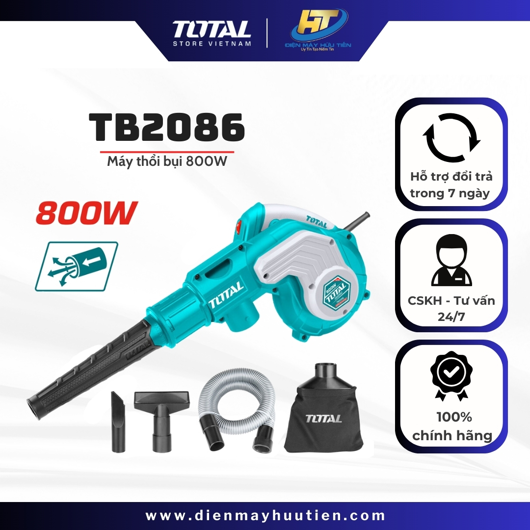 Máy thổi bụi 800W Total TB2086