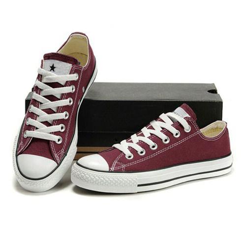 Giày Vải Cổ Thấp Nam - Đỏ Đô