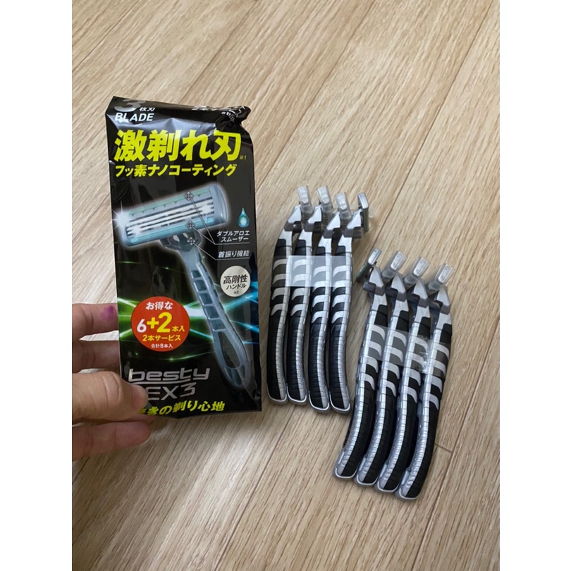 Dao Cạo Râu 3 Lưỡi S Select Nhật Bản (6 Chiếc/Gói)