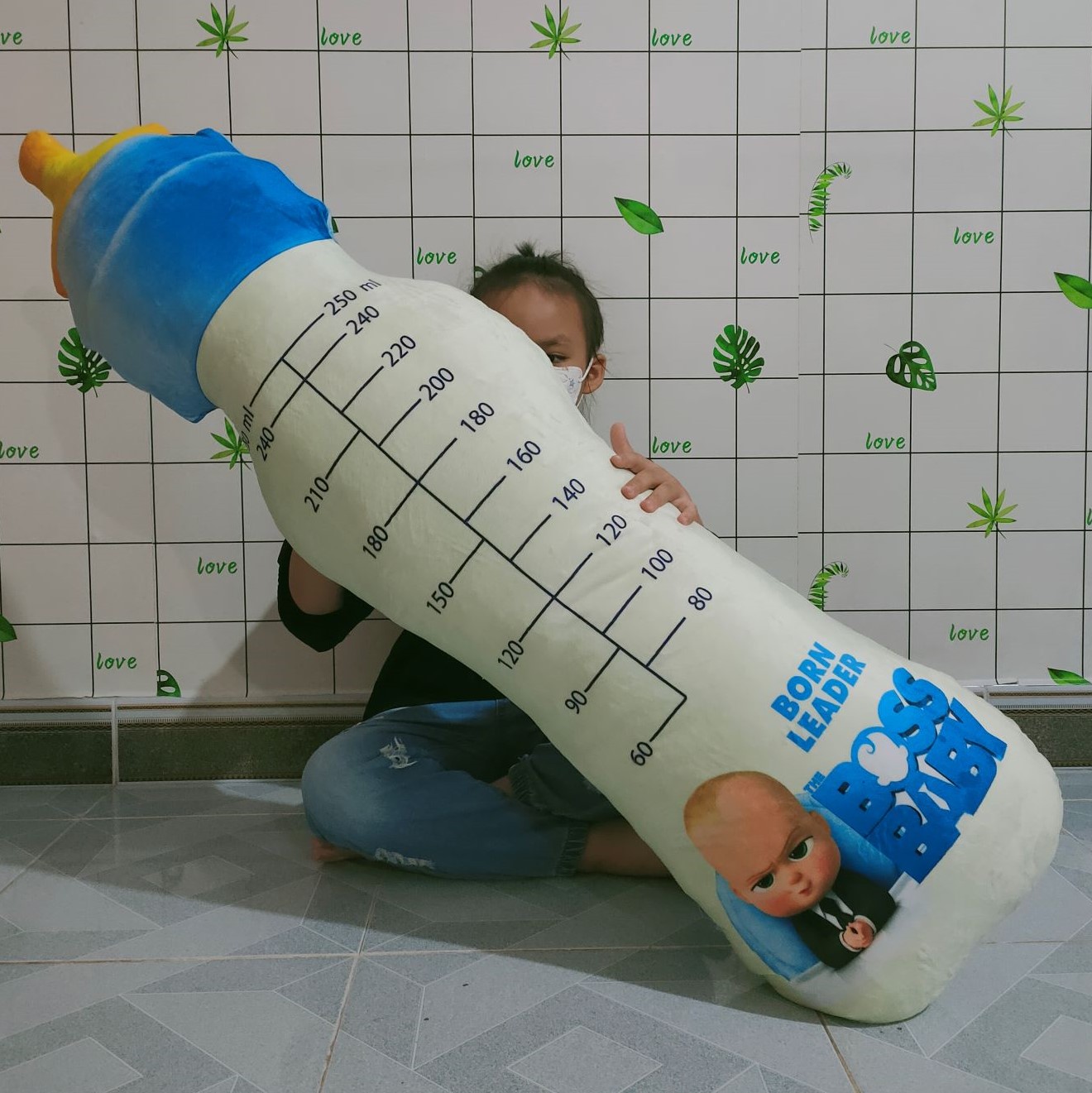 GỐI TỰA LƯNG VĂN PHÒNG HÌNH BÌNH SỮA KHỔNG LỒ SIÊU TO 120CM CAO CẤP GIÁ RẺ