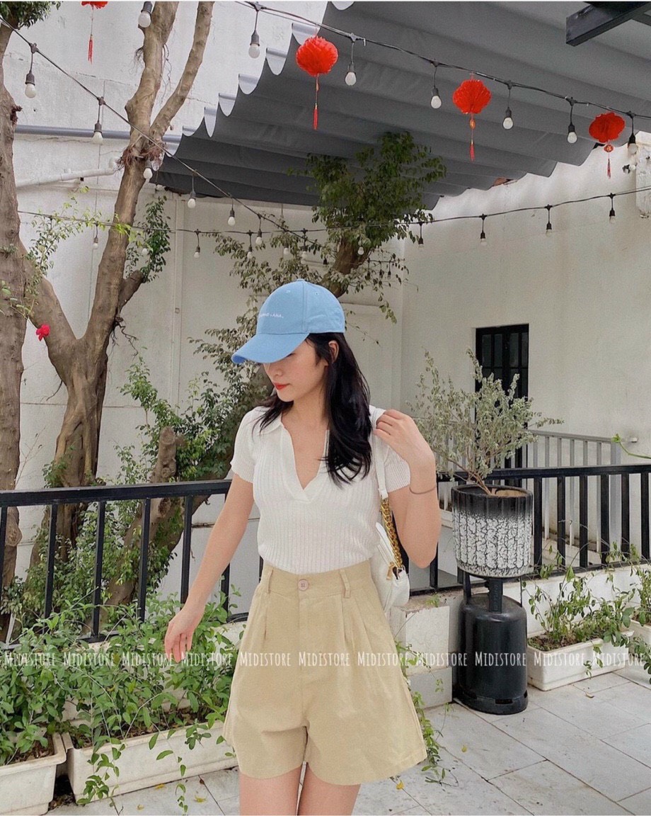 Áo len mỏng cổ V cực hot