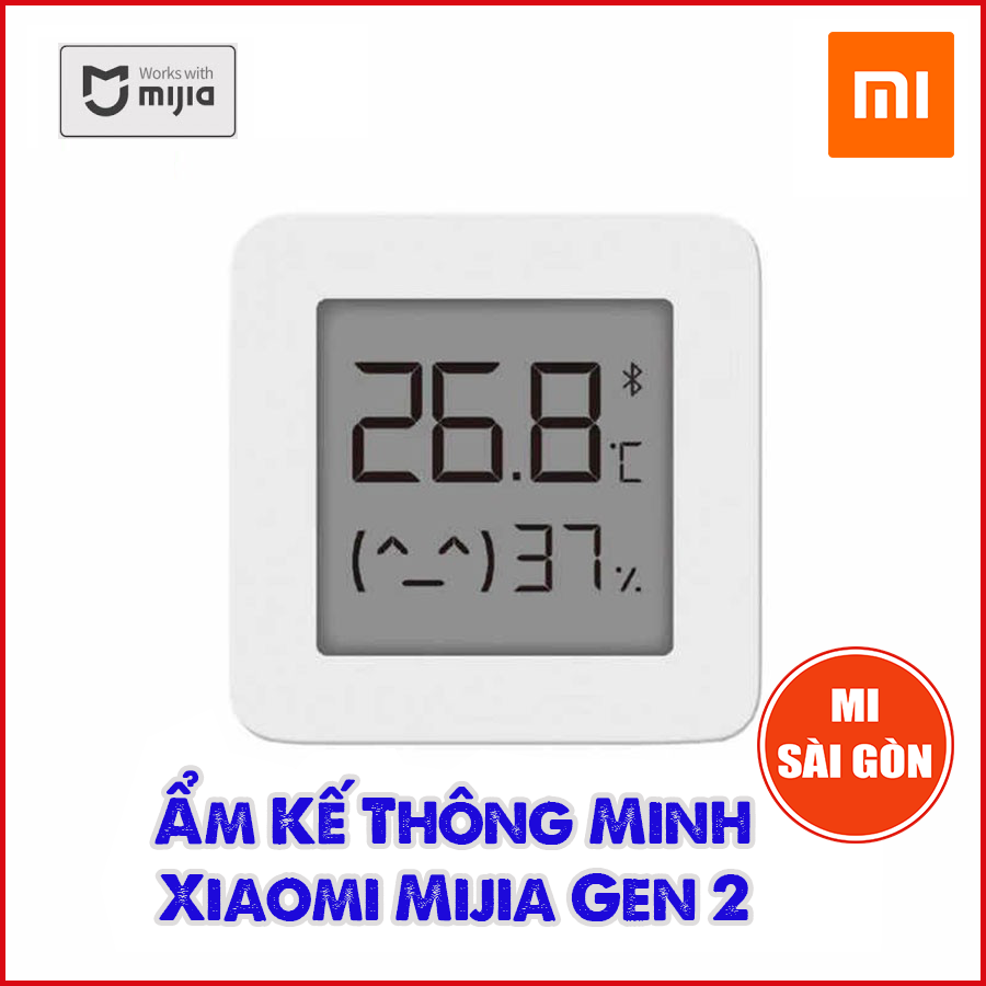 Ẩm kế thông minh Xiaomi Mijia Gen 2 - Đồng hồ đo nhiệt độ, độ ẩm Bluetooth Mijia gen 2