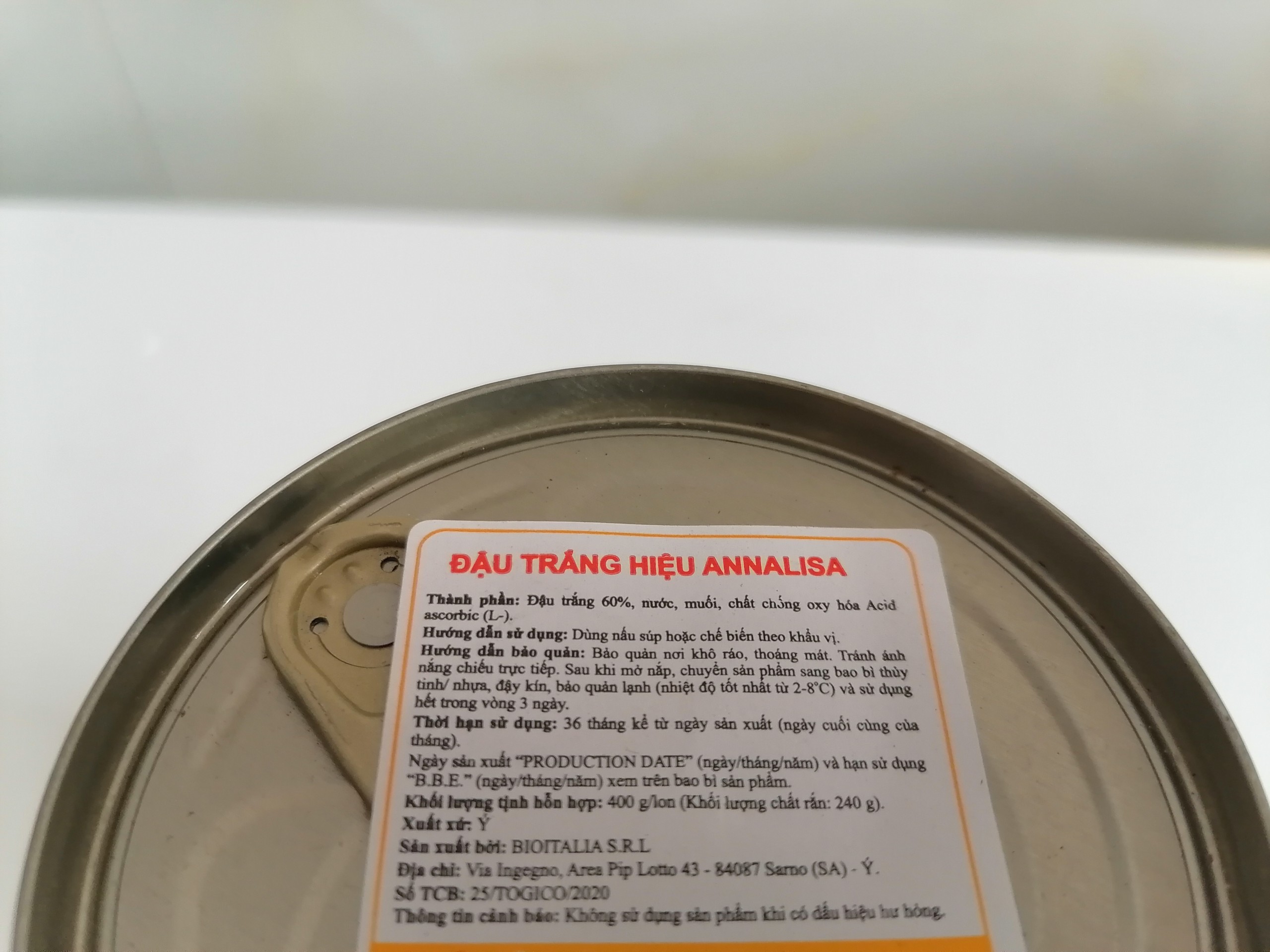 [400g - CANNELLINI] ĐẬU TRẮNG [Italia] ANNALISA White Beans (tgc-hk)