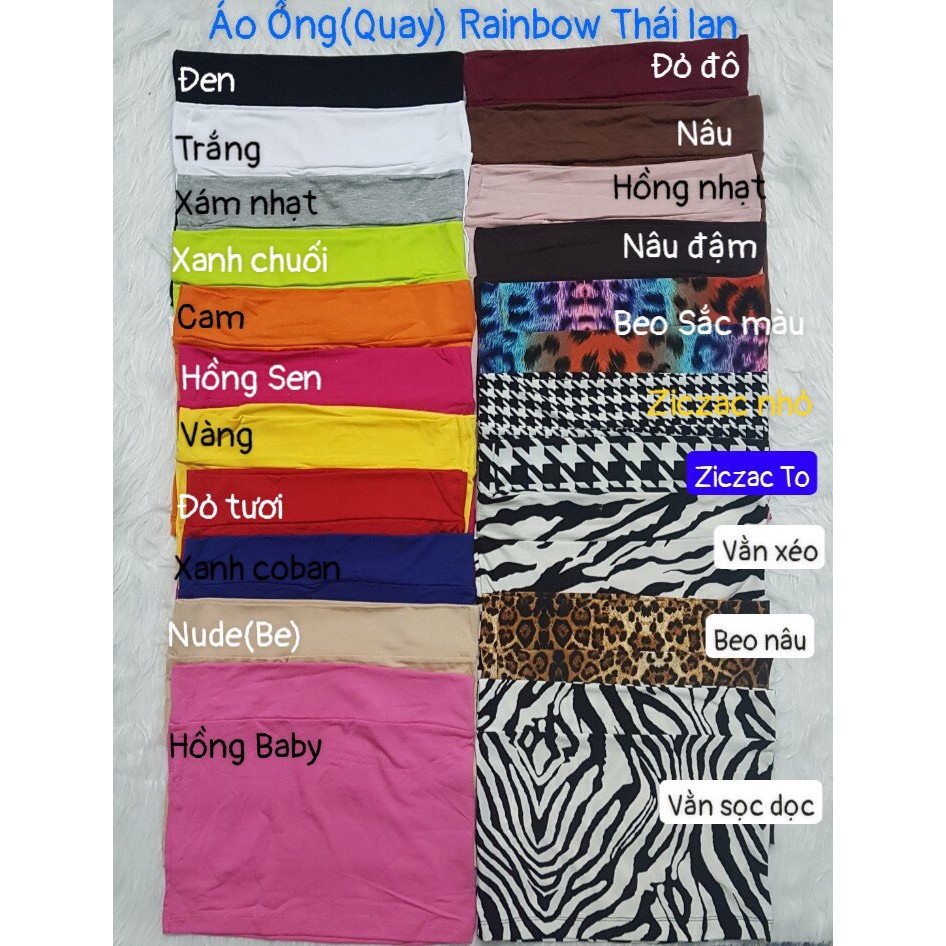 Áo ống (quây) thun Thái lan (hàng RAINBOW)