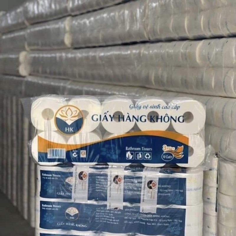 Giấy vệ sinh dai mịn 3 lớp - bịch 10 cuộn