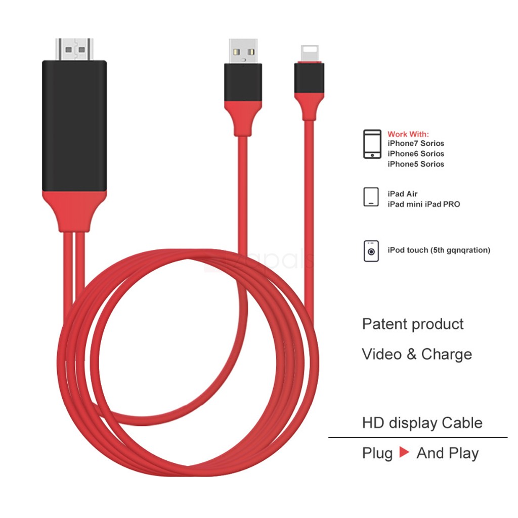 Cáp MHL lightning to HDMI cho iPhone iPad-MHL2