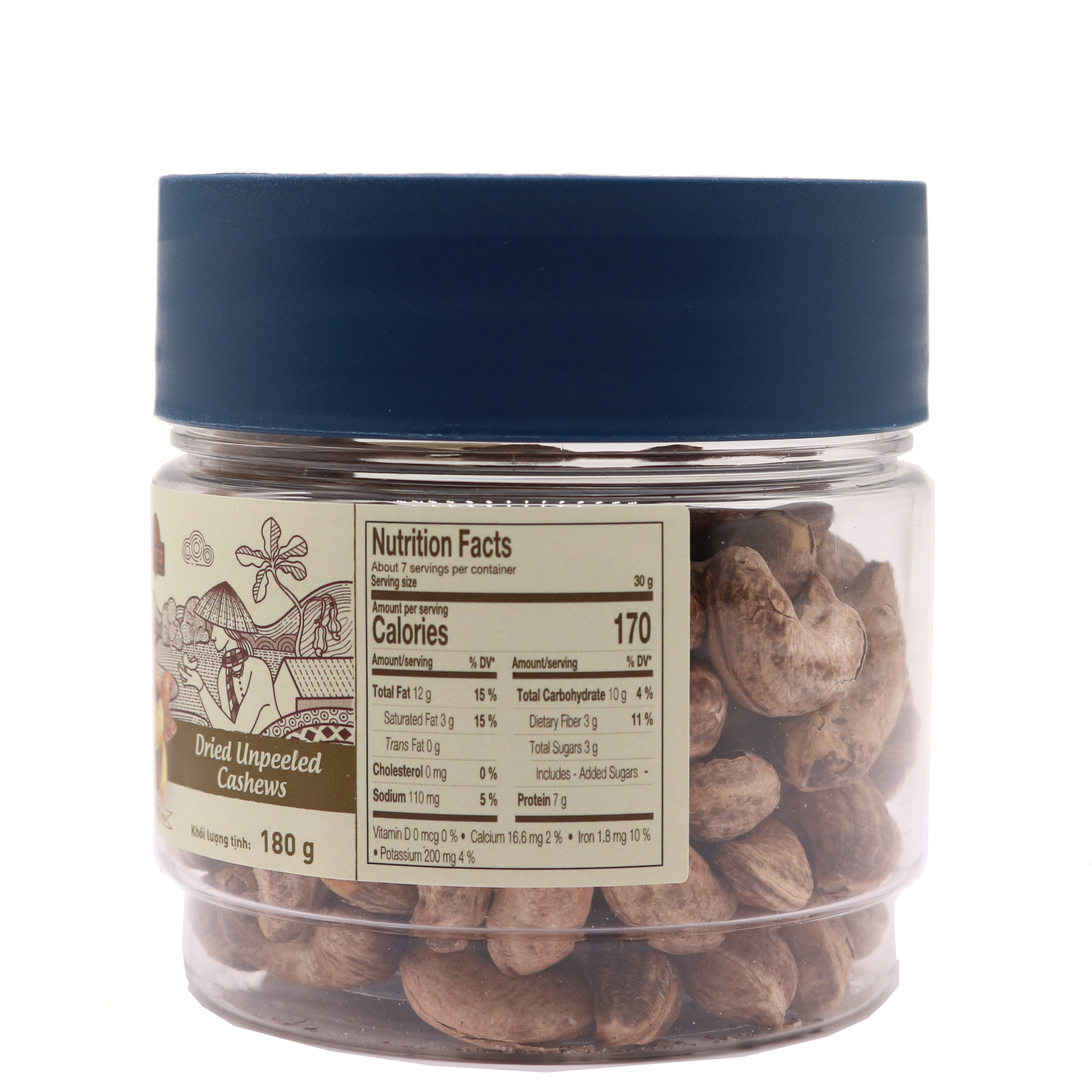 Hạt Điều Vỏ Lụa LAFOOCO hủ 180g