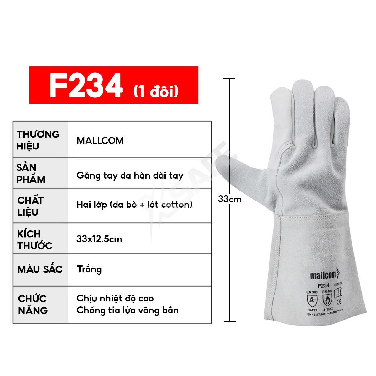 Everest EW14 welding gloves flame retardant suede welding glove heat/splash proof, anti-tunnel liner