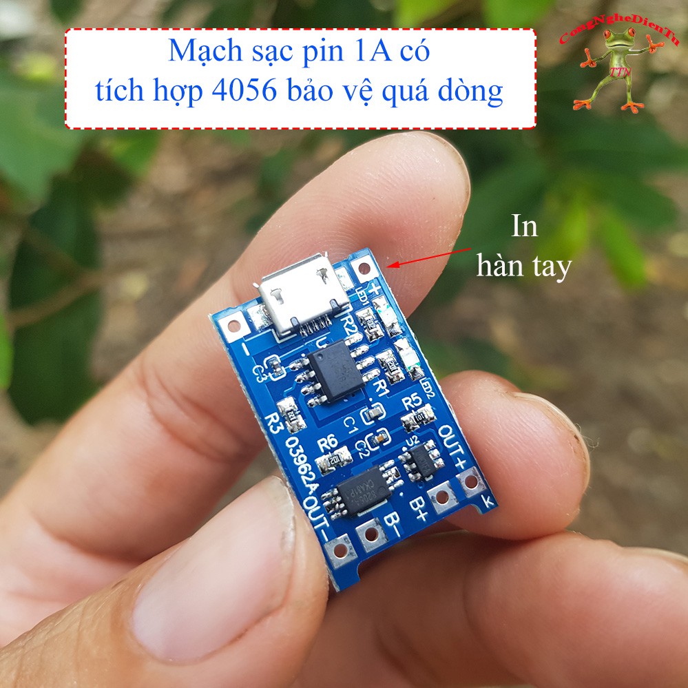 Mạch Sạc Pin 18650 Lithium 3.7-4.2v TP4056 Micro USB type C Mini Usb