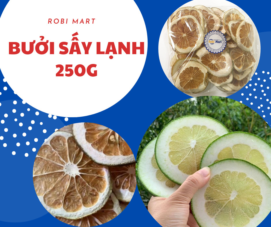 [HCM]Bưởi thái lát sấy lạnh 250 gram